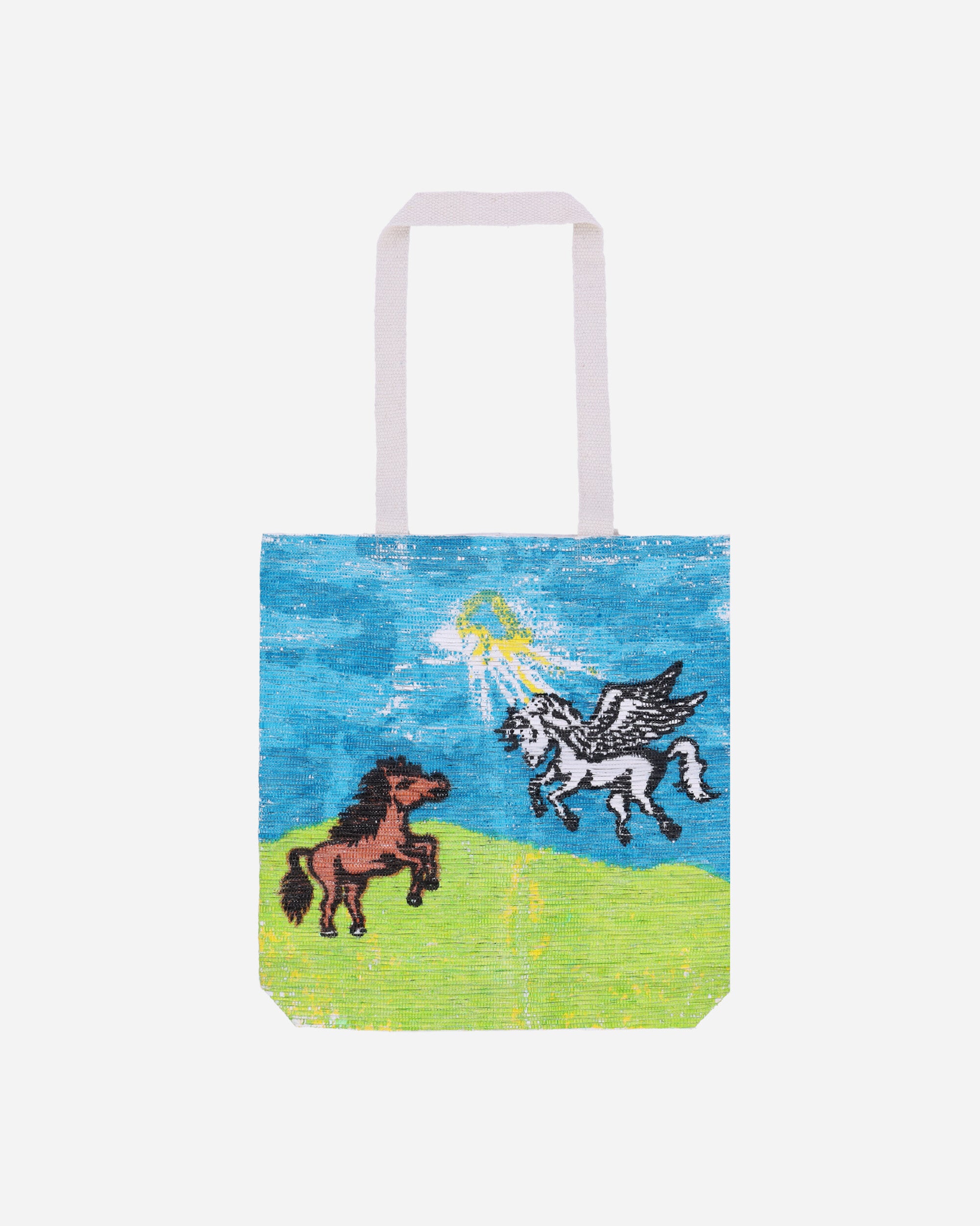 Sky High Farm Flatbush Totebag Woven White Bags and Backpacks Tote Bags SHF03K022 1