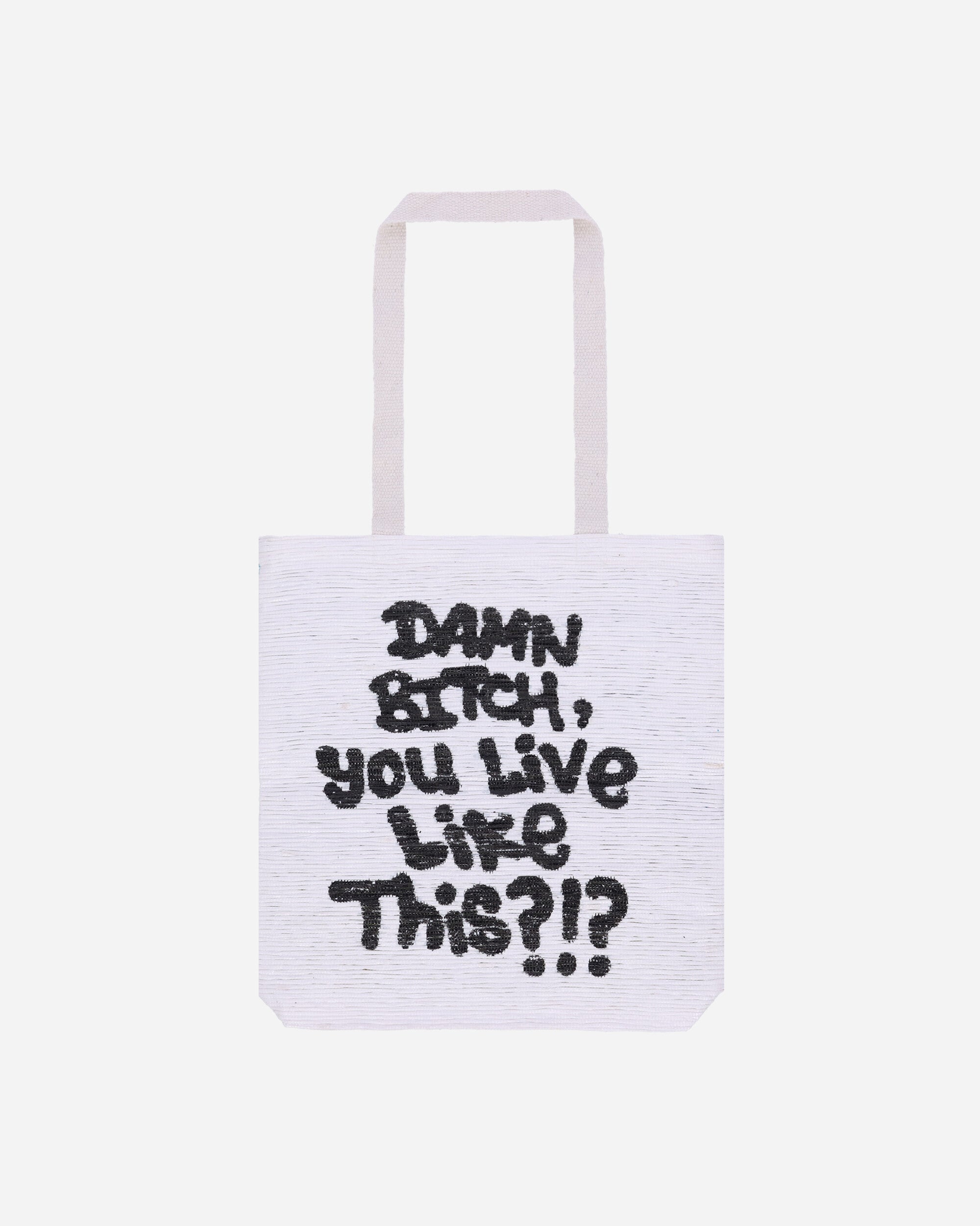 Sky High Farm Flatbush Totebag Woven White Bags and Backpacks Tote Bags SHF03K022 1