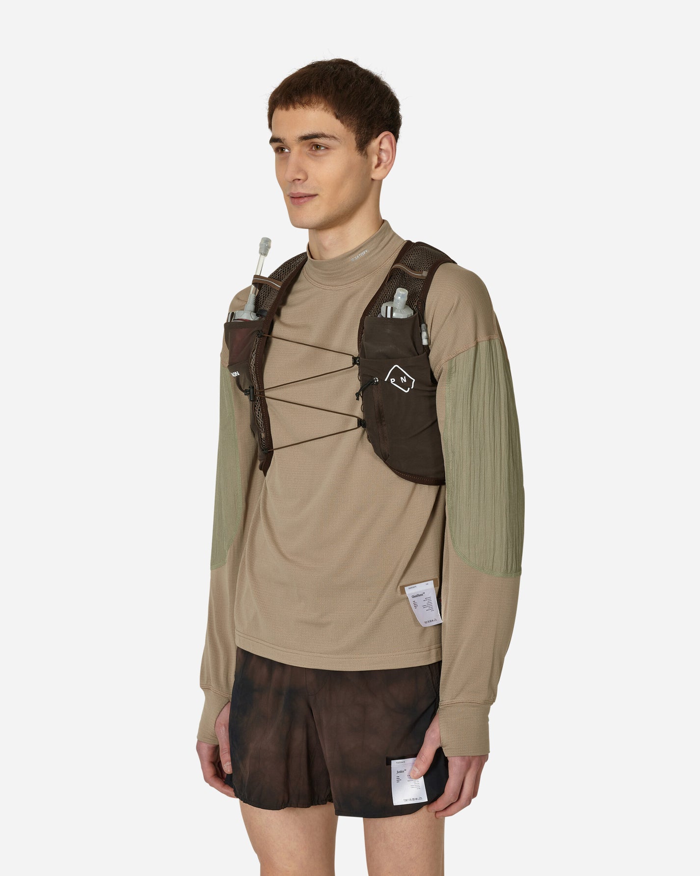Salomon Active Skin 8 Pas Normal Studios Balck Coffee/Delicioso Coats and Jackets Vests LC2089000
