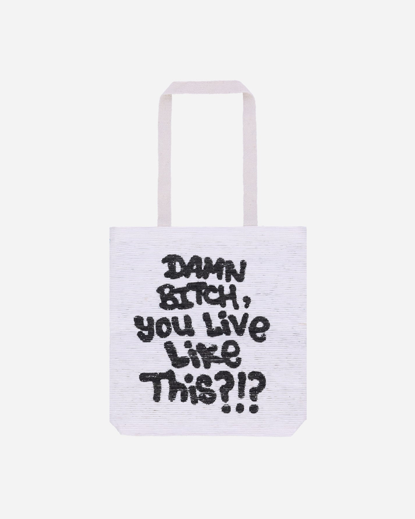 Sky High Farm Flatbush Totebag Woven White Bags and Backpacks Tote Bags SHF03K022 1